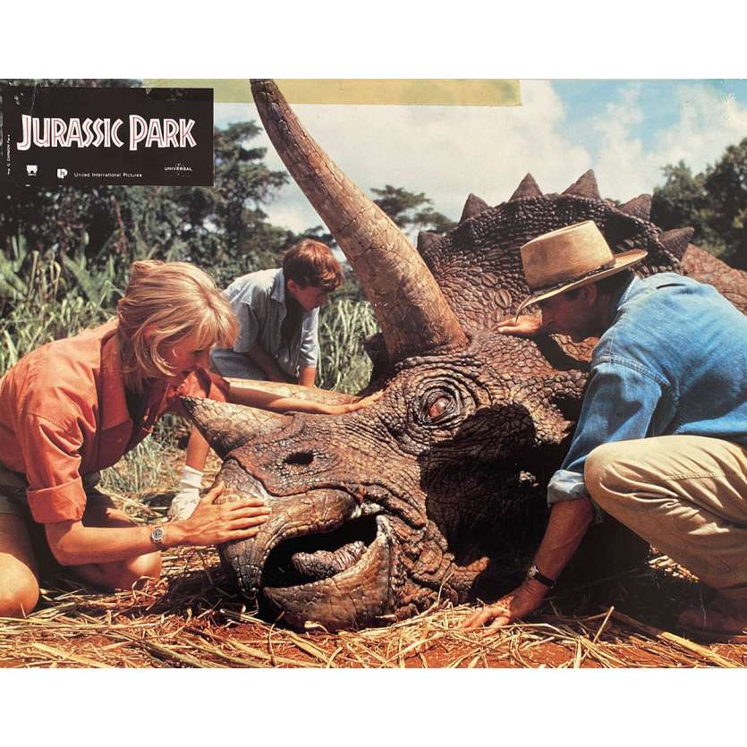 JURASSIC PARK Original Lobby Card N2 - 9x12 in. - 1993 - Steven Spielberg, Sam Neil