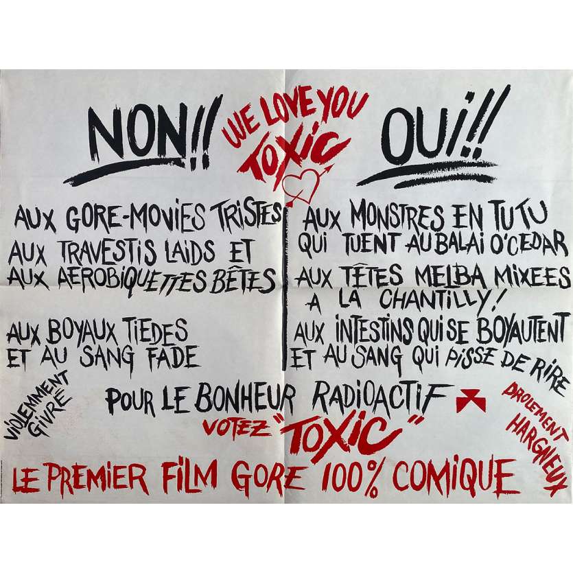 THE TOXIC AVENGER Original Movie Poster - 23x32 in. - 1984 - Lloyd Kaufman, Andree Maranda