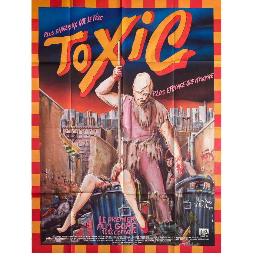 THE TOXIC AVENGER Original Movie Poster - 47x63 in. - 1984 - Lloyd Kaufman, Andree Maranda