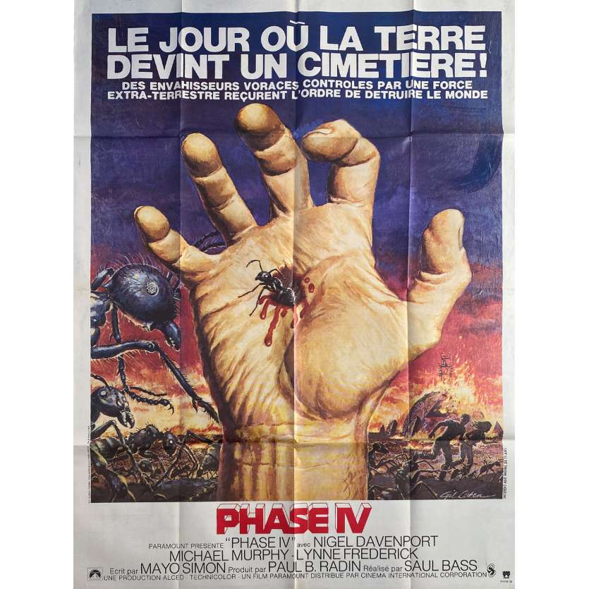 PHASE 4 Affiche de film  - 120x160 cm. - 1974 - Nigel Davenport, Saul Bass