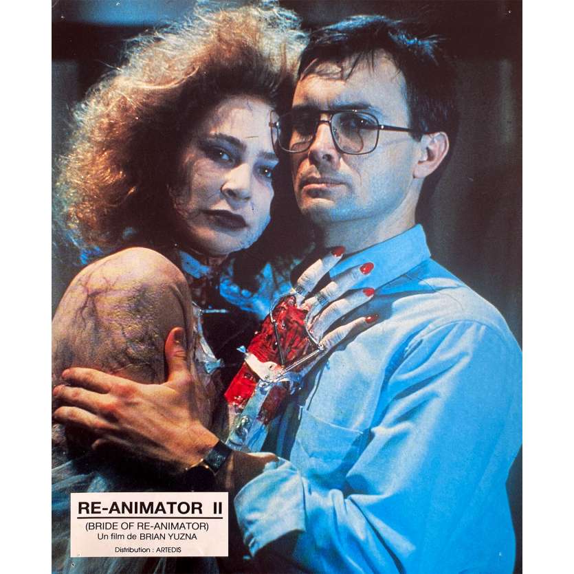 BRIDE OF RE-ANIMATOR Original Lobby Card N2 - 9x12 in. - 1990 - Brian Yuzna, Jeffrey Combs