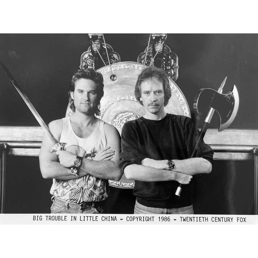 LES AVENTURES DE JACK BURTON Photo de presse N2 - 20x25 cm. - 1986 - Kurt Russel, John Carpenter