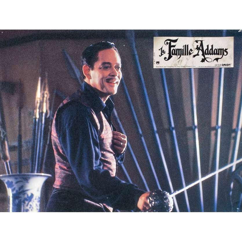 ADDAMS FAMILY Original Lobby Card N2 - 9x12 in. - 1991 - Barry Sonnenfeld, Raul Julia