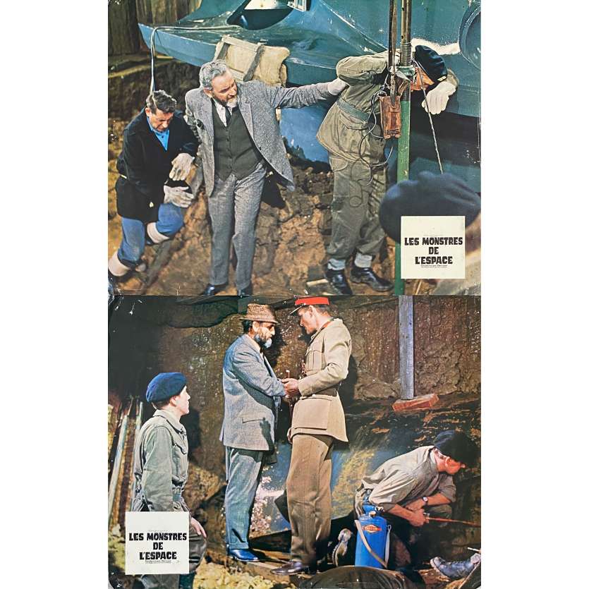 QUATERMASS AND THE PITT Original Lobby Cards x2 - 9x12 in. - 1967 - Roy Ward Baker, James Donald