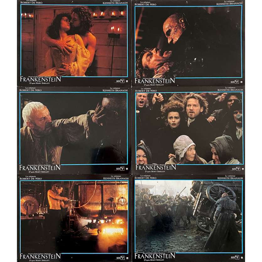 FRANKENSTEIN  Photos de film x6 - 21x30 cm. - 1994 - Robert de Niro, Kenneth Branagh