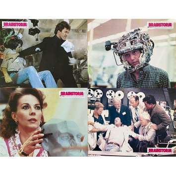 BRAINSTORM Original Lobby Cards x4 - 9x12 in. - 1983 - Douglas Trumbull, Christopher Walken