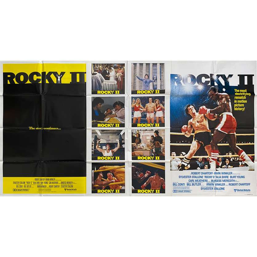 ROCKY 2 Affiche de film US - 104x194 cm. - 1979 - Carl Weathers, Sylvester Stallone