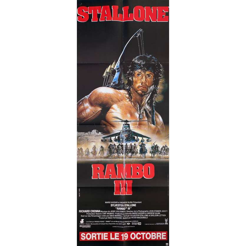 RAMBO 3 Affiche de film 60x160 cm - 1988 - Richard Crenna, Sylvester Stallone