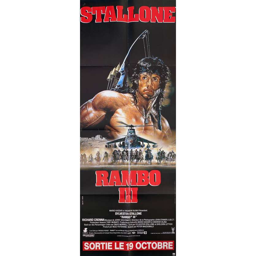 RAMBO 3 Movie Poster 23x63 in.  -  1988 - Sylvester Stallone, Richard Crenna
