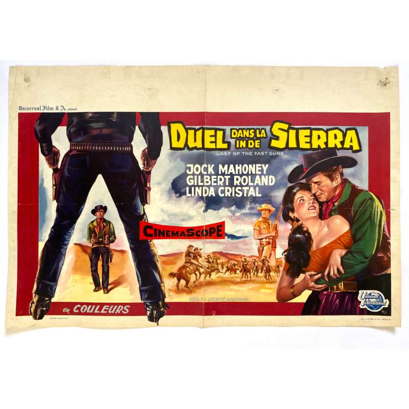 THE  LAST OF THE FAST GUNS Original Movie Poster  - 14x21 in. - 1958 - George Sherman, Jock Mahoney, Gilbert Roland