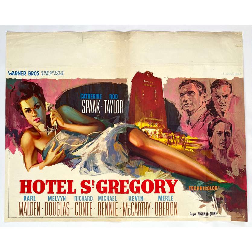 HOTEL Original Movie Poster  - 14x21 in. - 1967 - Richard Quine, Rod Taylor, Catherine Spaak