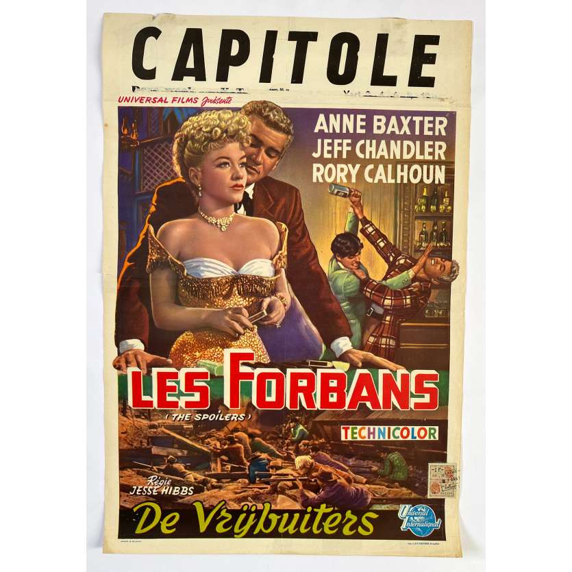 LES FORBANS Affiche de film - 35x55 cm. - 1955 - Anne Baxter, Rory Calhoun, Jesse Hibbs