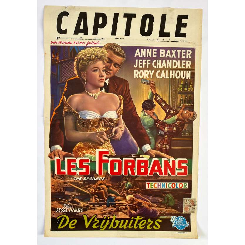 LES FORBANS Affiche de film  - 35x55 cm. - 1955 - Anne Baxter, Rory Calhoun, Jesse Hibbs