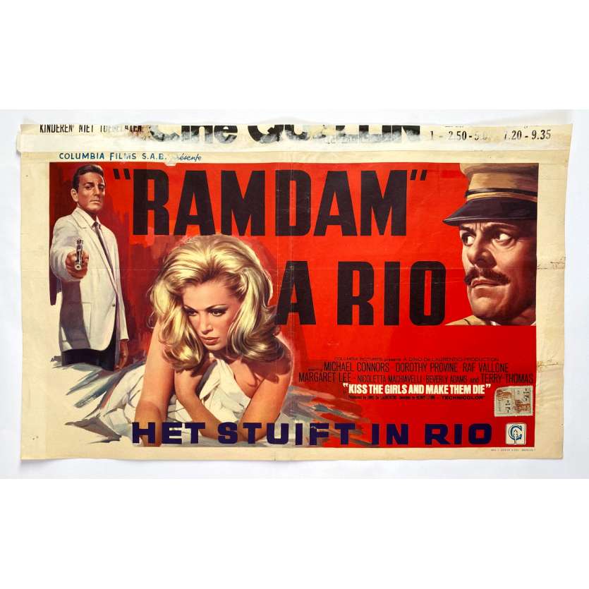 RAMDAM A RIO Affiche de film  - 35x55 cm. - 1966 - Mike Connors, Henry Levin