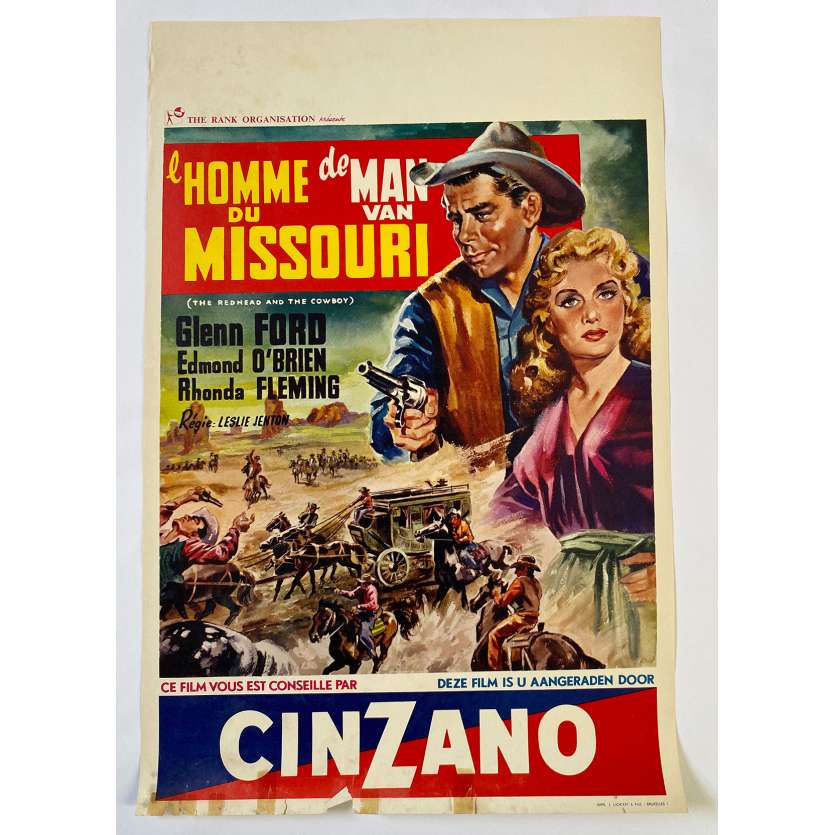 Cowboy Glenn Ford  Movie poster print