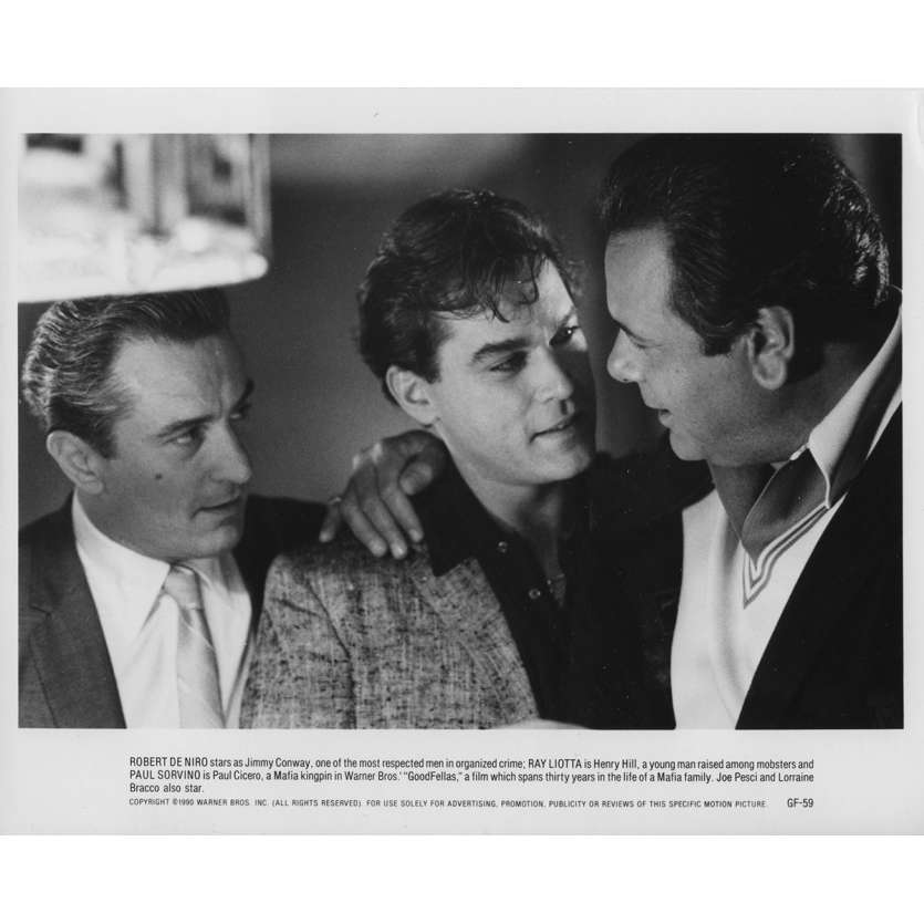 LES AFFRANCHIS Photo de presse GF-59 - 20x25 cm. - 1990 - Robert de Niro, Martin Scorsese
