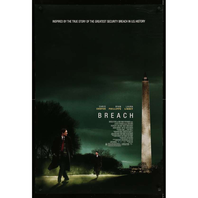 BREACH Original Movie Poster - 27x40 in. - 2007 - Billy Ray, Chris Cooper