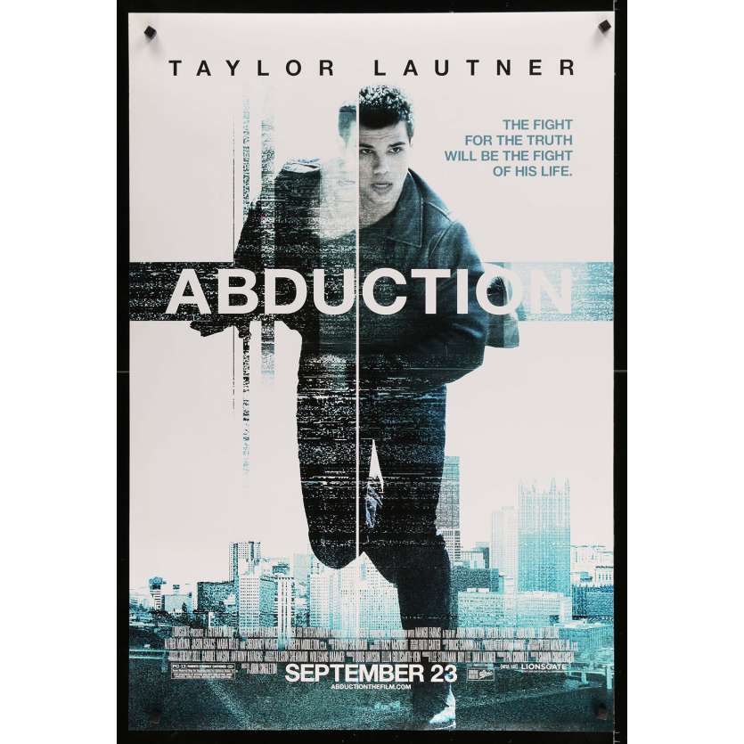 ABDUCTION Original Movie Poster - 27x40 in. - 2011 - John Singleton, Taylor Lautner