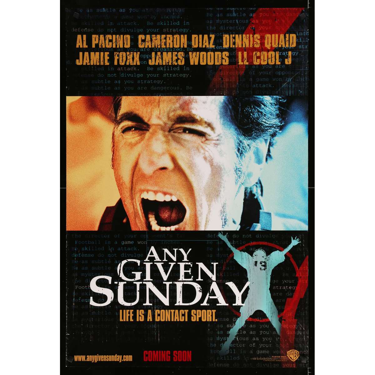 Any Given Sunday I'M TOO OLD Quote Poster 18x12