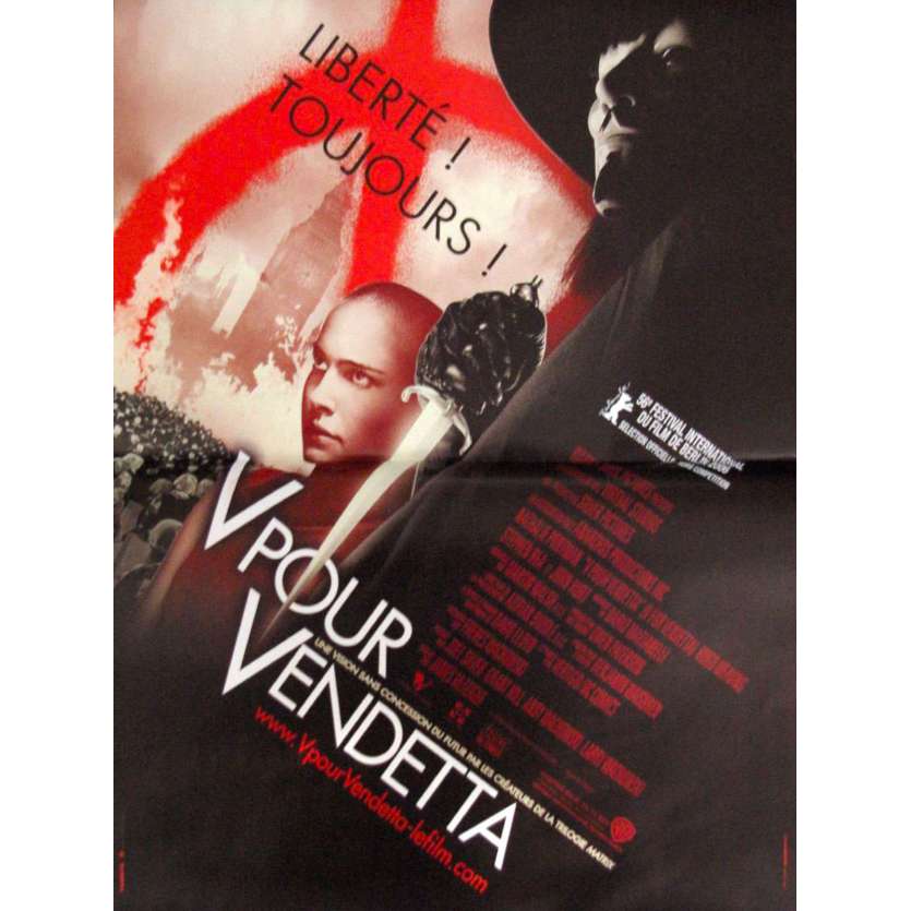 V FOR VENDETTA French Movie Poster 47x63 2006 Natalie Portman