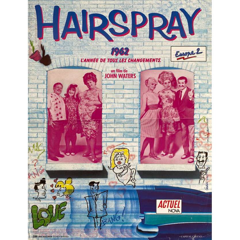 HAIRSPRAY Affiche de film  - 40x60 cm. - 1988 - Sonny Bono, John Waters