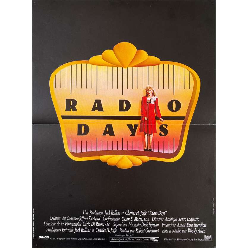 RADIO DAYS Affiche de film - 40x60 cm. - 1987 - Mia Farrow, Woody Allen