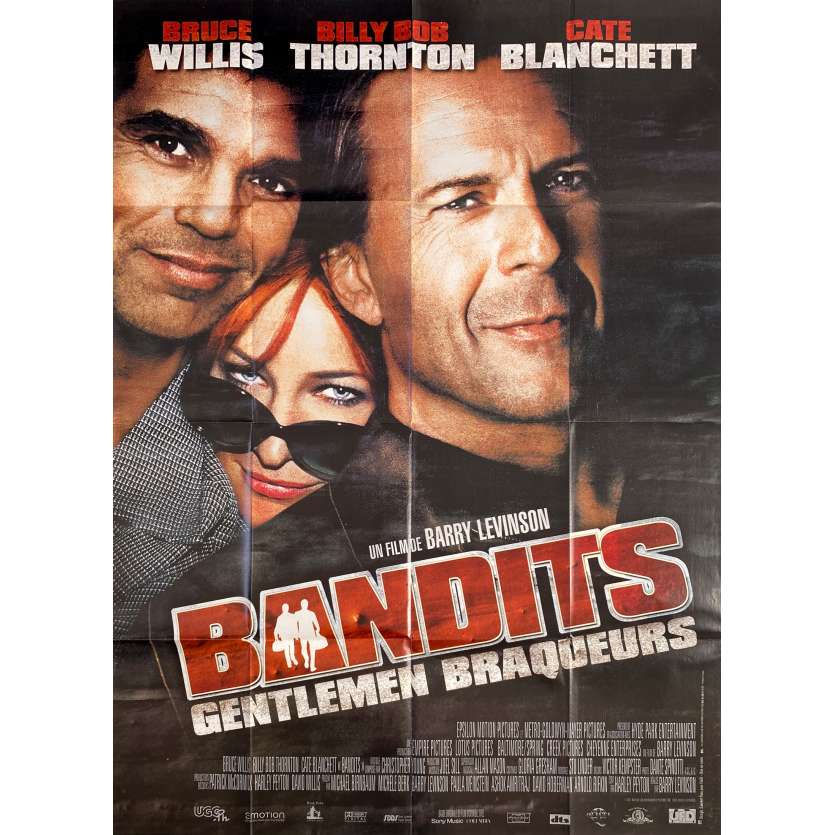 BANDITS Original Movie Poster  - 47x63 in. - 2001 - Barry Levinson, Bruce Willis, Cate Blanchett