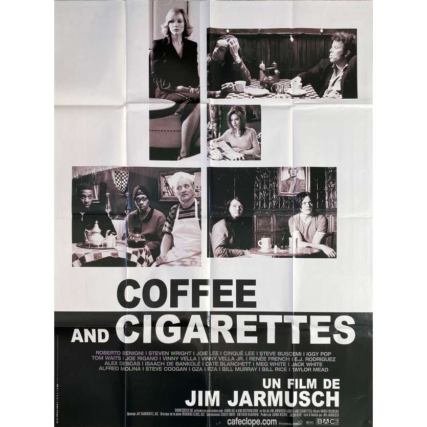 COFFEE AND CIGARETTES Original Movie Poster  - 47x63 in. - 2003 - Jim Jarmusch, Bill Murray, Tom Waits