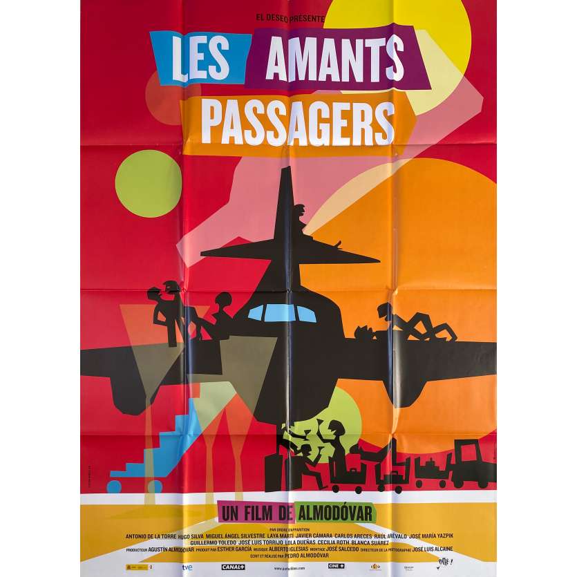 LES AMANTS PASSAGERS Affiche de film - 120x160 cm. - 2013 - Javier Cámara, Pedro Almodóvar