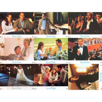 IN & OUT Original Lobby Cards x9 - 9x12 in. - 1997 - Franck Oz, Kevin Kline
