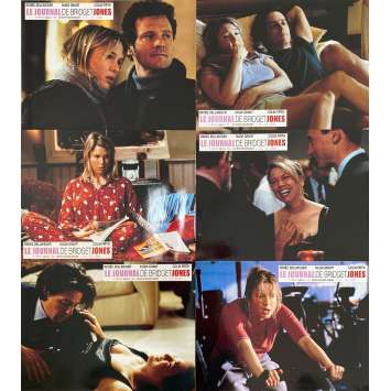 BRIDGET JONES'S DIARY Original Lobby Cards x6 - 9x12 in. - 2001 - Sharon Maguire, Renée Zellweger, Colin Firth