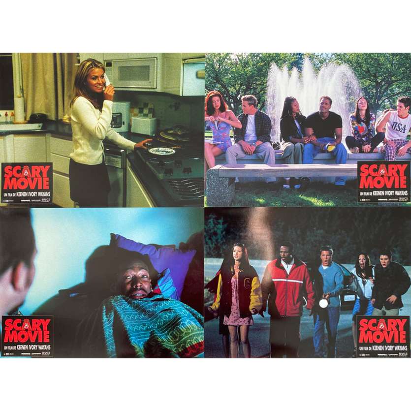 SCARY MOVIE Original Lobby Cards x4 - 9x12 in. - 2000 - Keenen Ivory Wayans, anna Faris