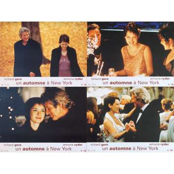 AUTUMN IN NEW YORK Original Lobby Cards x4 - 9x12 in. - 2000 - Joan Chen, Richard Gere, Winona Ryder