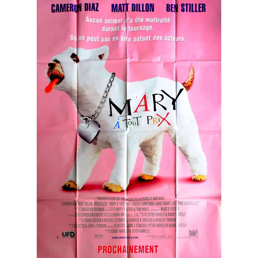 SOMETHING ABOUT MARY French Movie Poster 47x63 - 1998 - Peter Farelly, Cameron Diaz