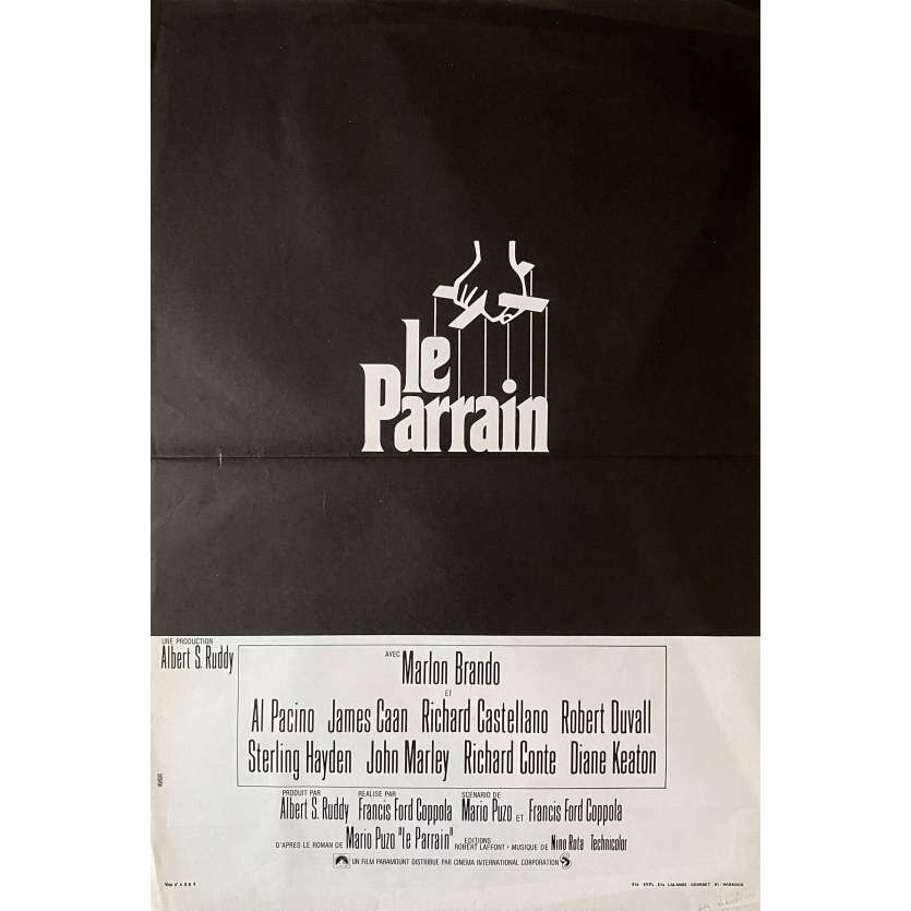 THE GODFATHER Original Movie Poster - 15x21 in. - 1972 - Francis Ford Coppola, Marlon Brando