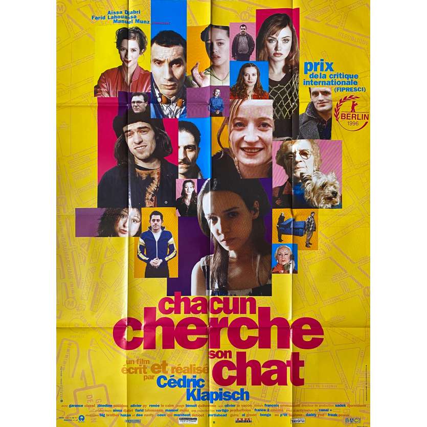 CHACUN CHERCHE SON CHAT Affiche de film - 120x160 cm. - 1996 - Garance Clavel, Cédric Klapisch