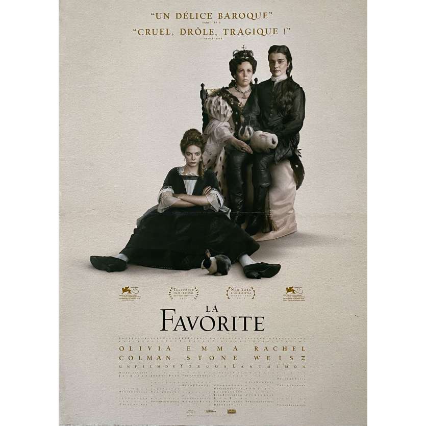 THE FAVOURITE Original Movie Poster - 15x21 in. - 2018 - Yorgos Lanthimos, Olivia Colman, Emma Stone