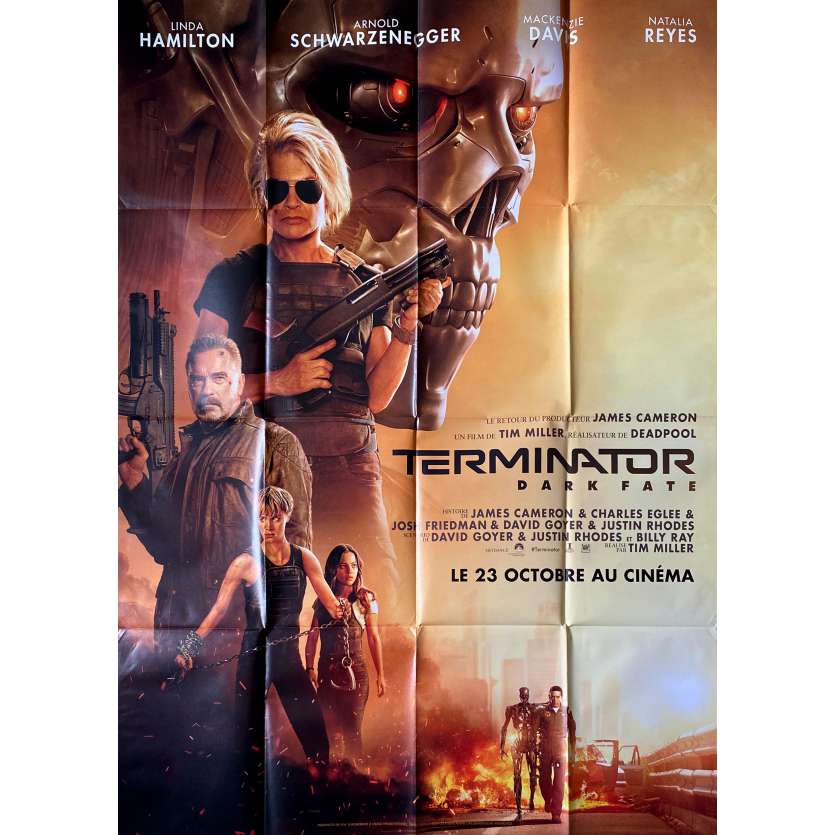TERMINATOR DARK FATE Affiche de film - 120x160 cm. - 2019 - Arnold Schwarzenegger, Tim Miller