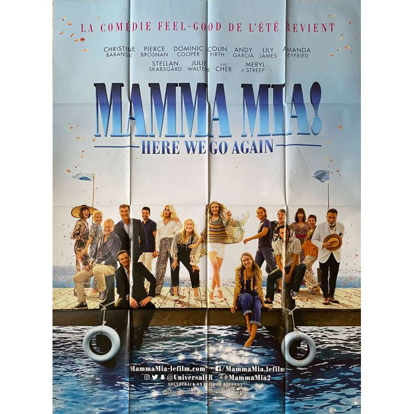 MAMMA MIA 2 Affiche de film  - 120x160 cm. - 2018 - Meryl Streep, Phyllida Lloyd