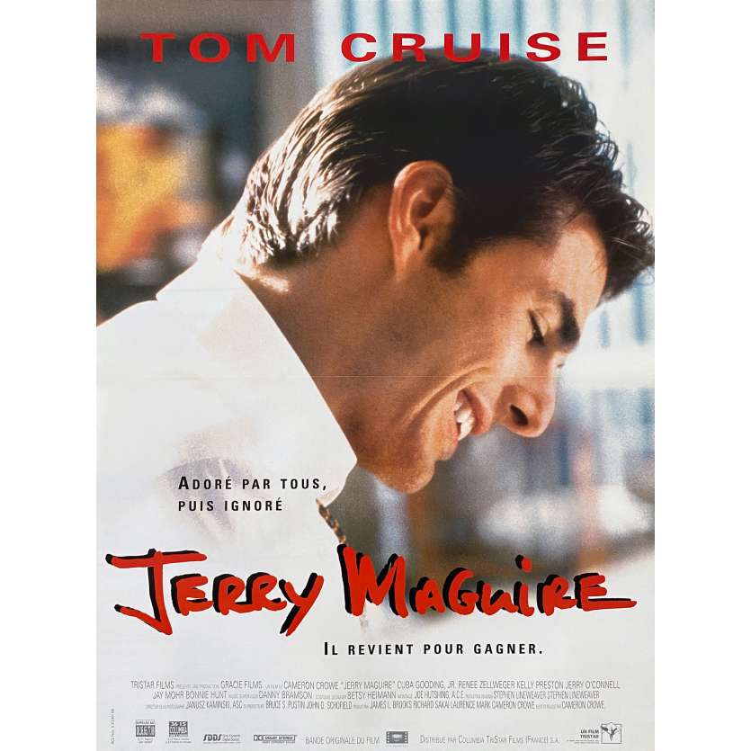 JERRY MAGUIRE Affiche de film  - 40x60 cm. - 1996 - Tom Cruise, Cameron Crowe