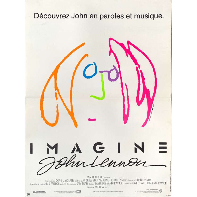IMAGINE JOHN LENNON Affiche de film - 40x60 cm. - 1988 - Paul McCartney, Andrew Solt