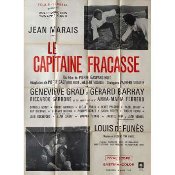 CAPITAINE FRACASSE Affiche de film - 120x160 cm. - 1961 - Jean Marais, Pierre Gaspard-Huit CAPITAINE FRACASSE Affiche de film - 120x160 cm. - 1961 - Jean Marais, Pierre Gaspard-Huit