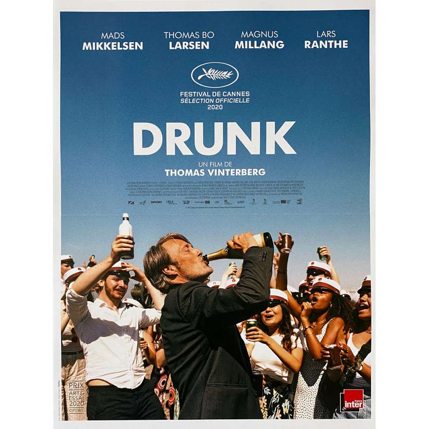 ANOTHER ROUND Original Movie Poster - 15x21 in. - 2020 - Thomas Vinterberg, Mads Mikkelsen