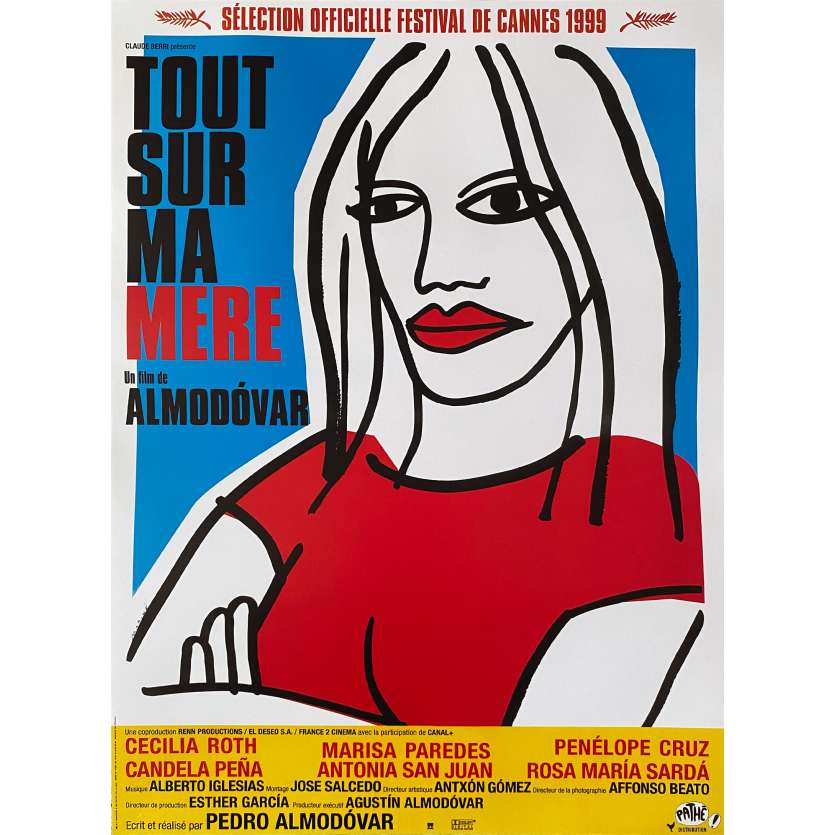 TOUT SUR MA MERE Affiche de film - 40x60 cm. - R2000 - Cecilia Roth, Pedro Almodovar