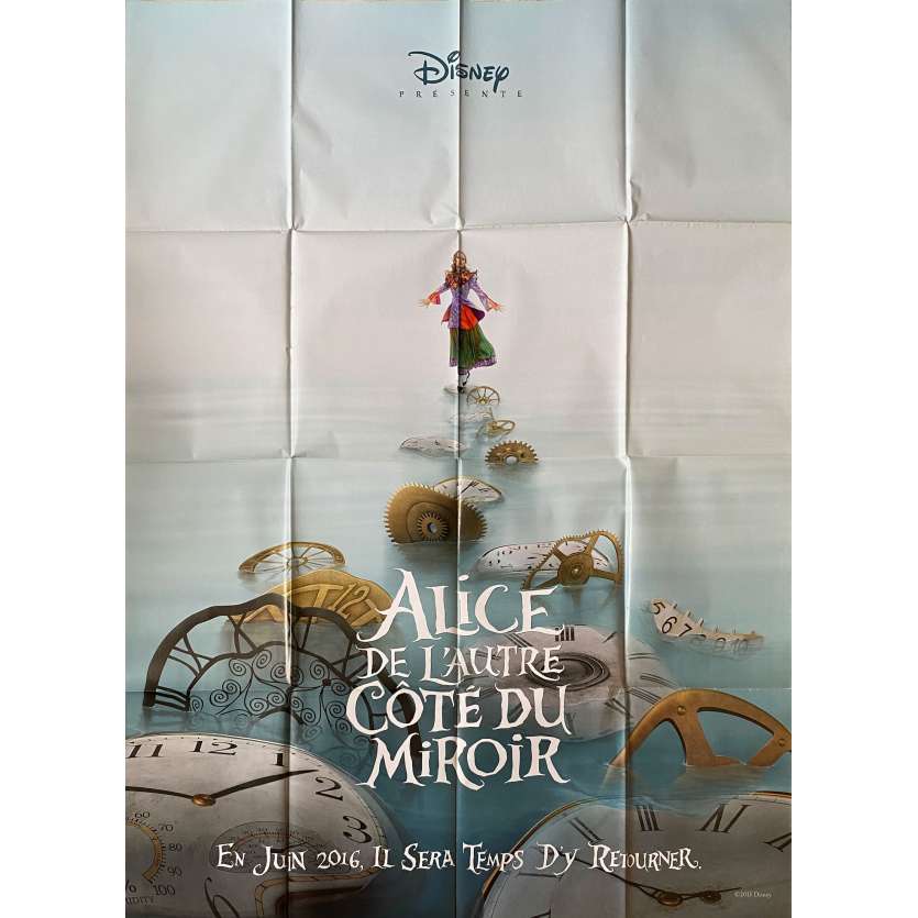 ALICE THROUGH THE LOOKING GLASS Original Movie Poster  - 47x63 in. - 2016 - James Bobin, Johnny Depp