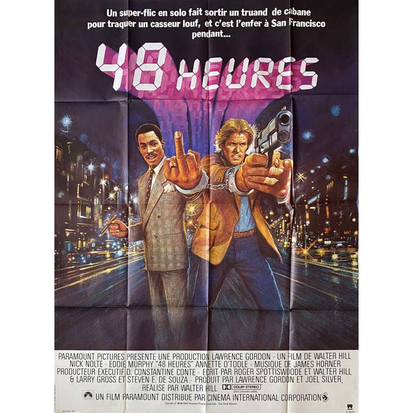 48 HEURES Affiche de film - 120x160 cm. - 1982 - Eddie Murphy, Walter Hill
