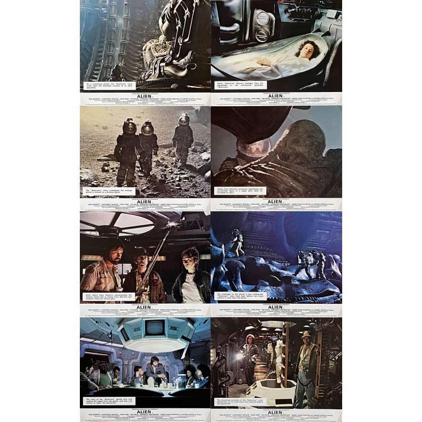 ALIEN Original Lobby Cards x8 - 8x10 in. - 1979 - Ridley Scott, Sigourney Weaver