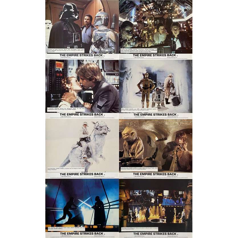 STAR WARS - L'EMPIRE CONTRE ATTAQUE Photos de film x8 - 20x25 cm. - 1980 - Harrison Ford, George Lucas