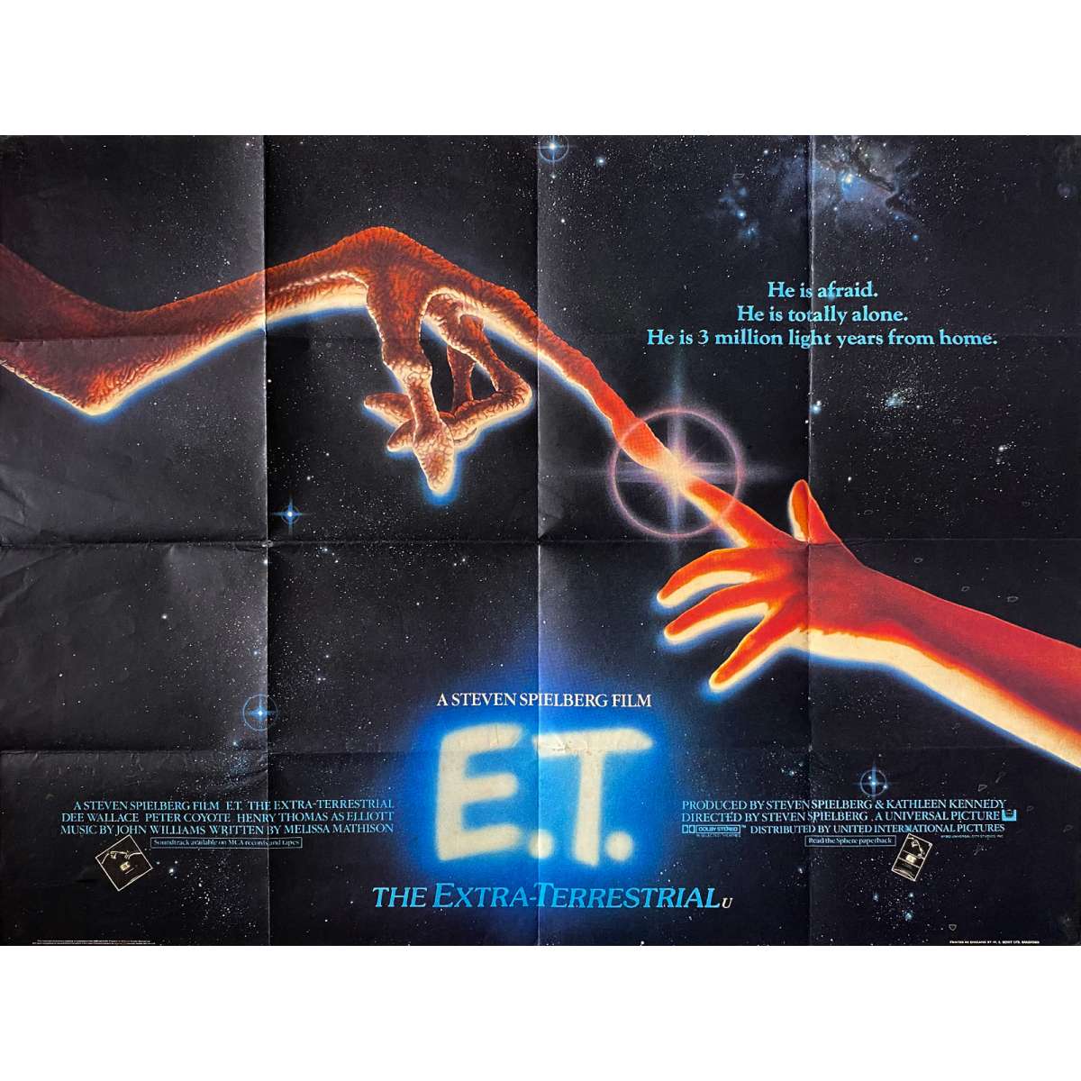 E.T. THE EXTRA-TERRESTRIAL British Movie Poster - 30x40 in. - 1982