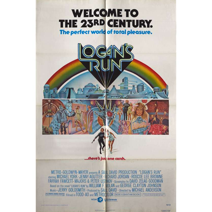 LOGAN'S RUN Original Movie Poster - 27x41 in. - 1977 - Donald Moffat, Gregory Harrison